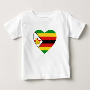 Simbabwe-Flaggen-Herz-T - Shirt
