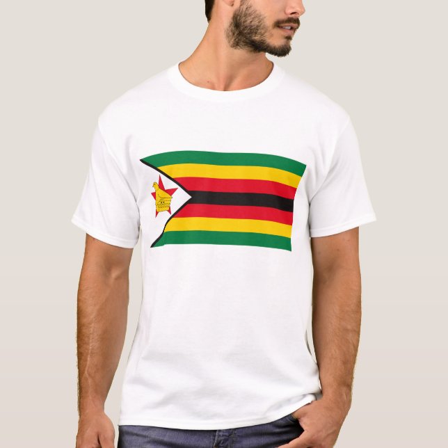 Simbabwe-Flaggen-T - Shirt (Vorderseite)