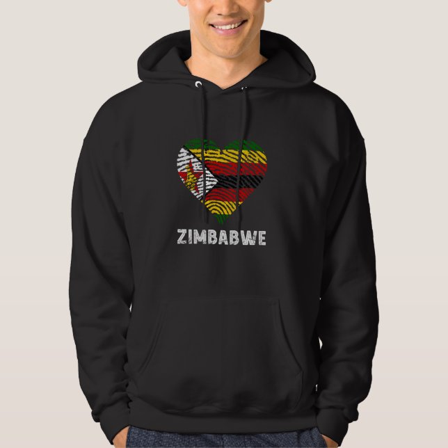 Simbabwe Herzlich Vintage simbabwische Roots Simba Hoodie (Vorderseite)