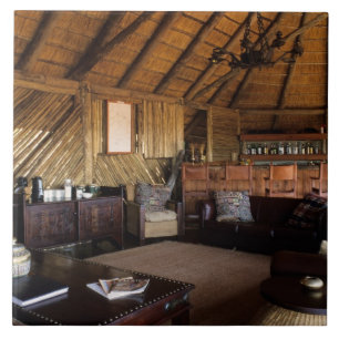 Simbabwe, Hwange-Nationalpark, Linkwasha-Lodge. Fliese