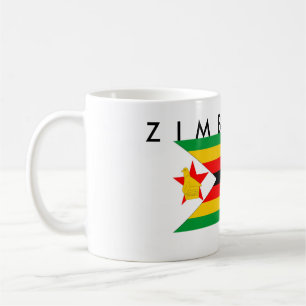 Simbabwe-Landesflaggenationssymbol-Textname Tasse