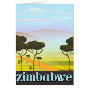 Simbabwe-Landschaft-Reiseposter