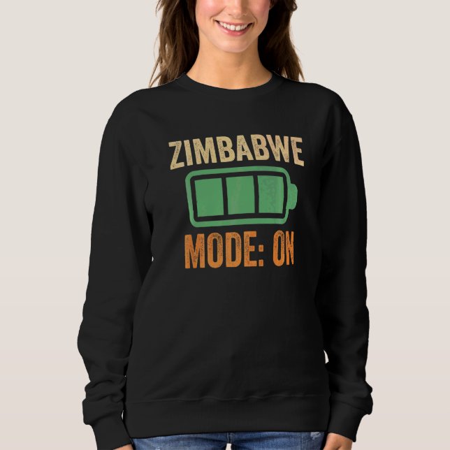 Simbabwe-Modus auf Batterie Sweatshirt (Vorderseite)