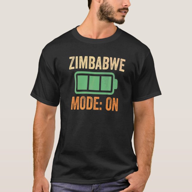 Simbabwe-Modus auf Batterie T-Shirt (Vorderseite)