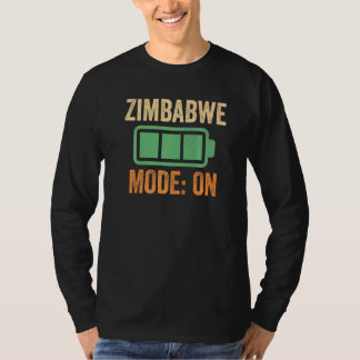 Simbabwe-Modus auf Batterie T-Shirt