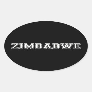 Simbabwe Ovaler Aufkleber