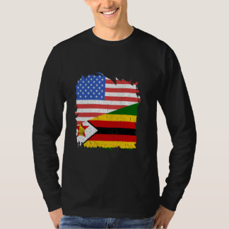 Simbabwe Roots USA Amerika Simbabwes F T-Shirt