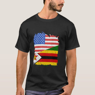 Simbabwe Roots USA Amerika Simbabwes F T-Shirt