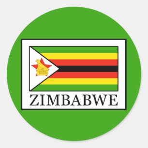Simbabwe Runder Aufkleber
