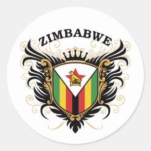 Simbabwe Runder Aufkleber