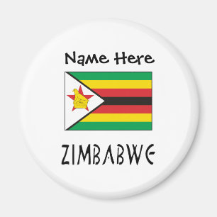 Simbabwe Simbabwische Flagge Personalisiert Magnet
