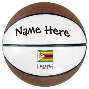 Simbabwe Simbabwische Flagge Schwarz Personalisier Basketball