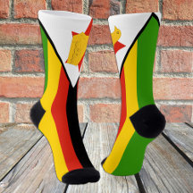 Simbabwe Socken, patriotische Flaggenmode aus Simb