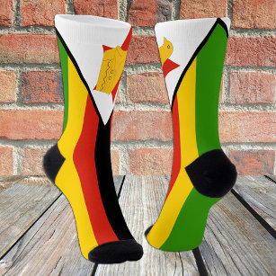 Simbabwe Socken, patriotische Flaggenmode aus Simb Socken