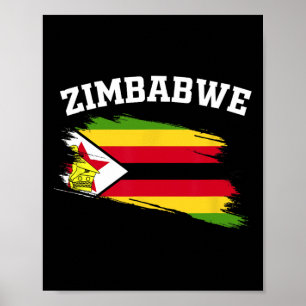 Simbabwe-Souvenirs Harare Urlaub Afrika Simbabwisc Poster