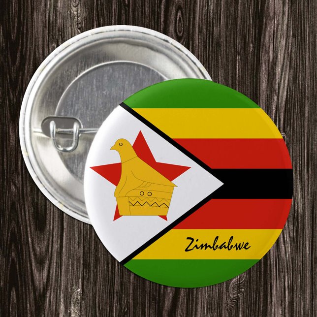 Simbabwe-Taste, patriotische Flagge Button (Von Creator hochgeladen)