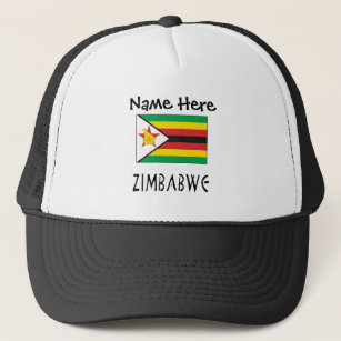 Simbabwe und die Flagge Simbabwes mit Ihrem Namen  Truckerkappe