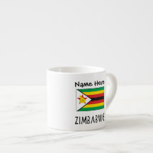Simbabwe und Simbabwe Flag mit Ihrem Namen Espress