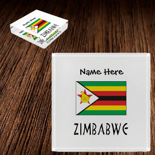 Simbabwe und Simbabwe - Flaggen Personalisiert Briefbeschwerer