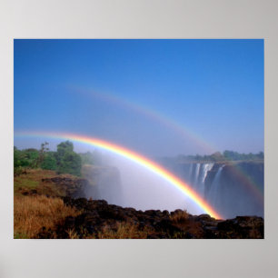 Simbabwe, Victoria Falls National Park. Doppelt Poster