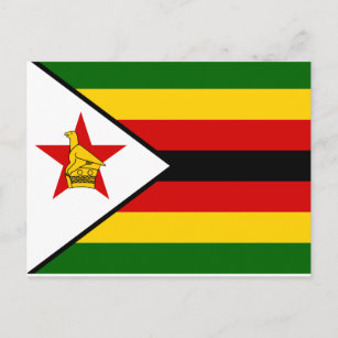 Simbabwe World Flag Postkarte