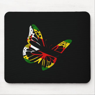 Simbabwean Roots Butterfly Zimbabwe Flag Simbabwea Mousepad