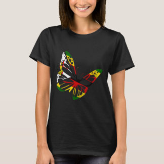 Simbabwean Roots Butterfly Zimbabwe Flag Simbabwea T-Shirt