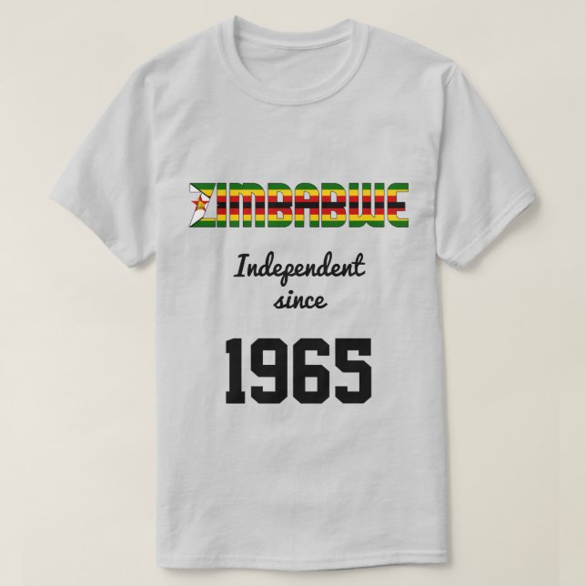Simbabwes Feier zur Unabhängigkeit der Flagge T-Shirt (Design vorne)