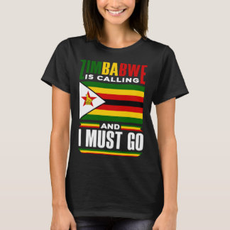 Simbabwes Flagge Simbabwes fordert Simbabwe und I T-Shirt