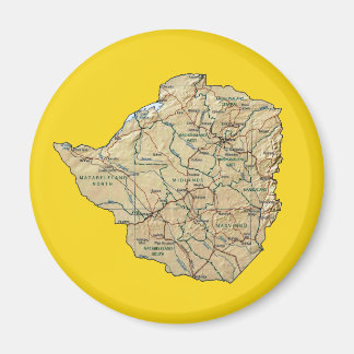 Simbabwes Kartenmagnet Magnet