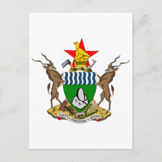 Simbabwes Offizielles Wappen-Heraldry-Symbol Postkarte