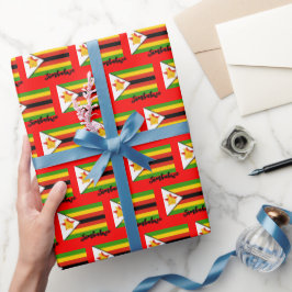 Simbabwes Wrapping Paper, Zimbabwe Flag Patriot Re Geschenkpapier