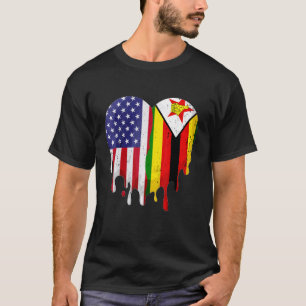 Simbabwisch-amerikanischer Patriot gewachsenes Lan T-Shirt