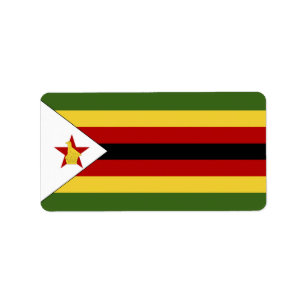 Simbabwische Flagge Adressaufkleber