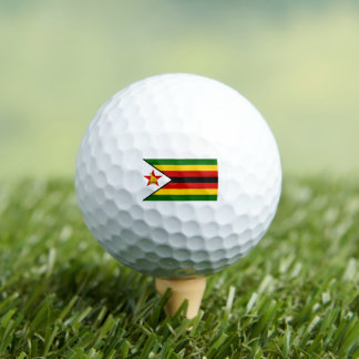 Simbabwische Flagge, Flagge von Simbabwe Golfball