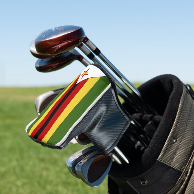 Simbabwische Flagge Golf Headcover (In Situ)