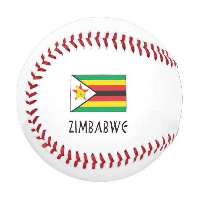 Simbabwische Flagge Personalisiert Baseball (Vorderseite Links)