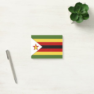 Simbabwische Flagge Post-it Klebezettel
