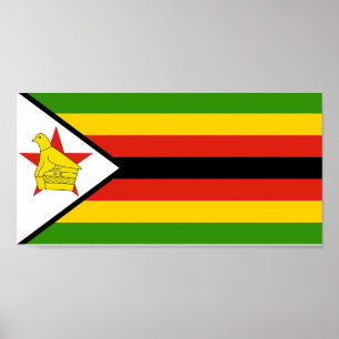 Simbabwische Flagge Poster