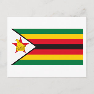 Simbabwische Flagge Postkarte