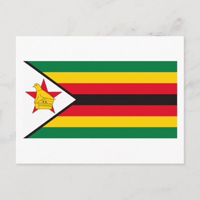 Simbabwische Flagge Postkarte (Vorderseite)