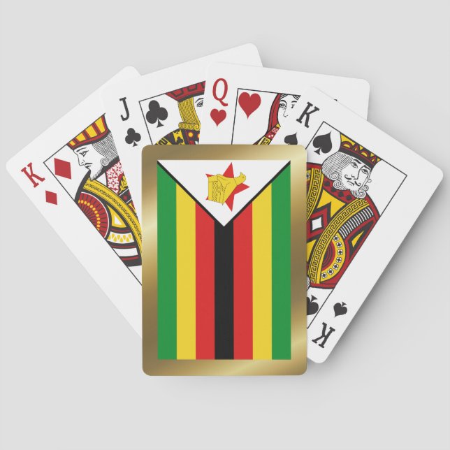 Simbabwische Flagge Spielkarten (Rückseite)