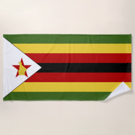 Simbabwische Flagge Strandtuch