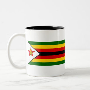 Simbabwische Flagge Zweifarbige Tasse