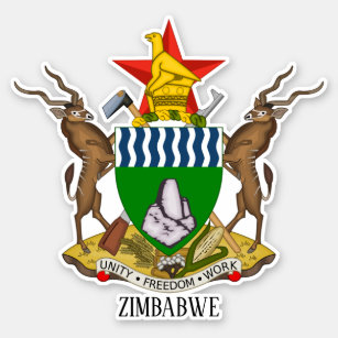 Simbabwische Nationalmatte für Rüstungsgüter Patri Aufkleber