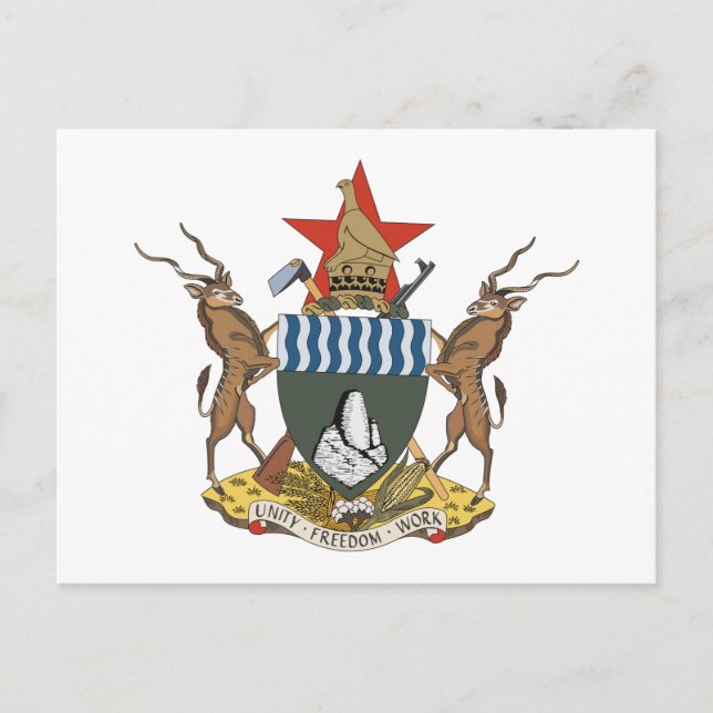 Simbabwische Wappen-Postkarte Postkarte (Vorderseite)