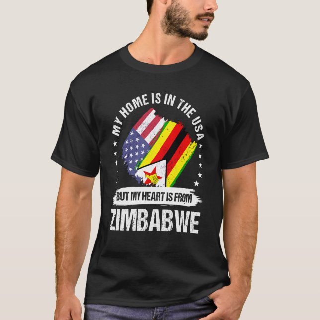 Simbabwischer amerikanischer Patriot Gewachsen Sto T-Shirt (Vorderseite)