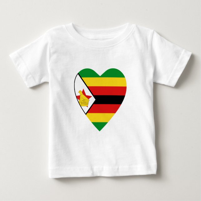 Simbabwischer Flaggenmitte-T - Shirt (Vorderseite)