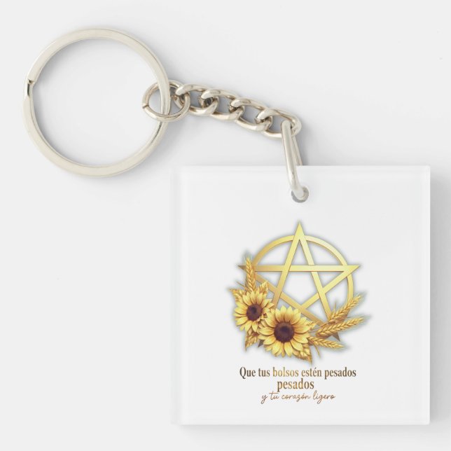 Símbolo sagrado de Abundancia y Prosperidad Schlüsselanhänger (Vorderseite)