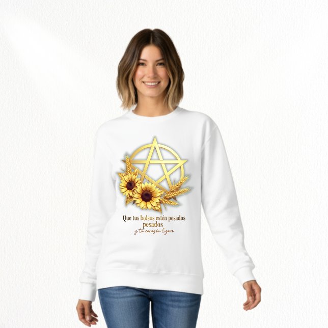 Símbolo sagrado de Abundancia y Prosperidad Sweatshirt (Alegre y elegante para elle que ama la naturaleza, los símbolos paganos wiccanos y celtas)